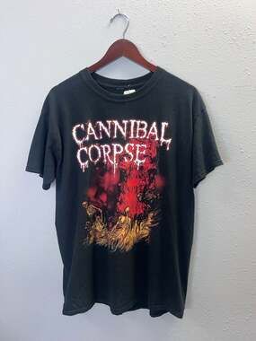 Cannibal Corpse Death Metal Band Graphic T Shirt Mens L Black Skeletons 0588